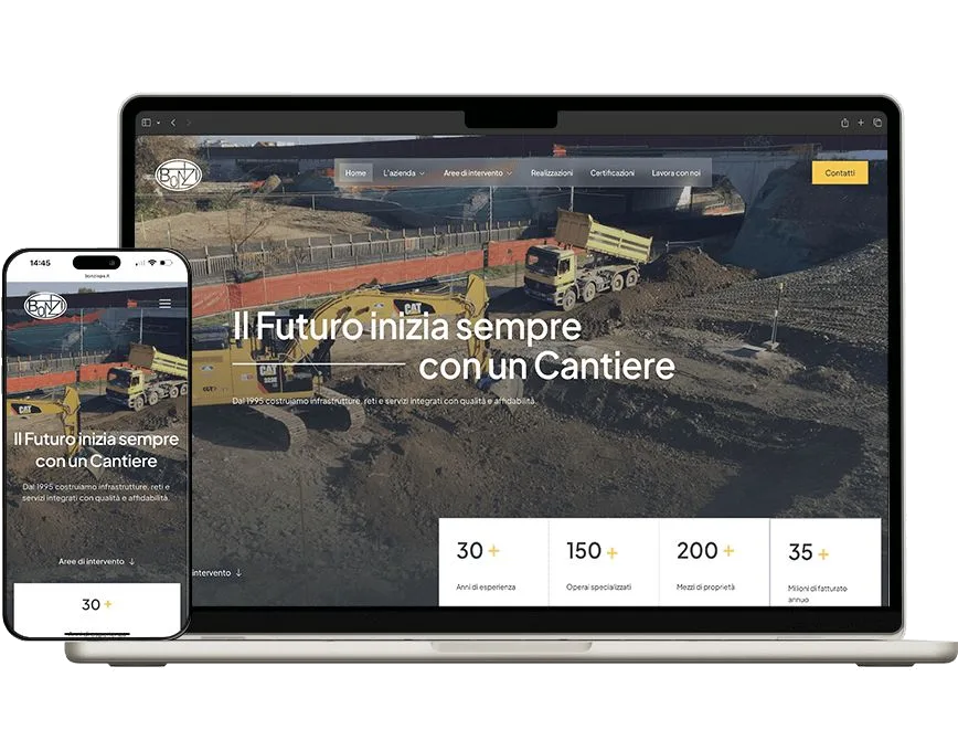 Il sito bonzispa.it aperto su un portatile e su uno smartphone