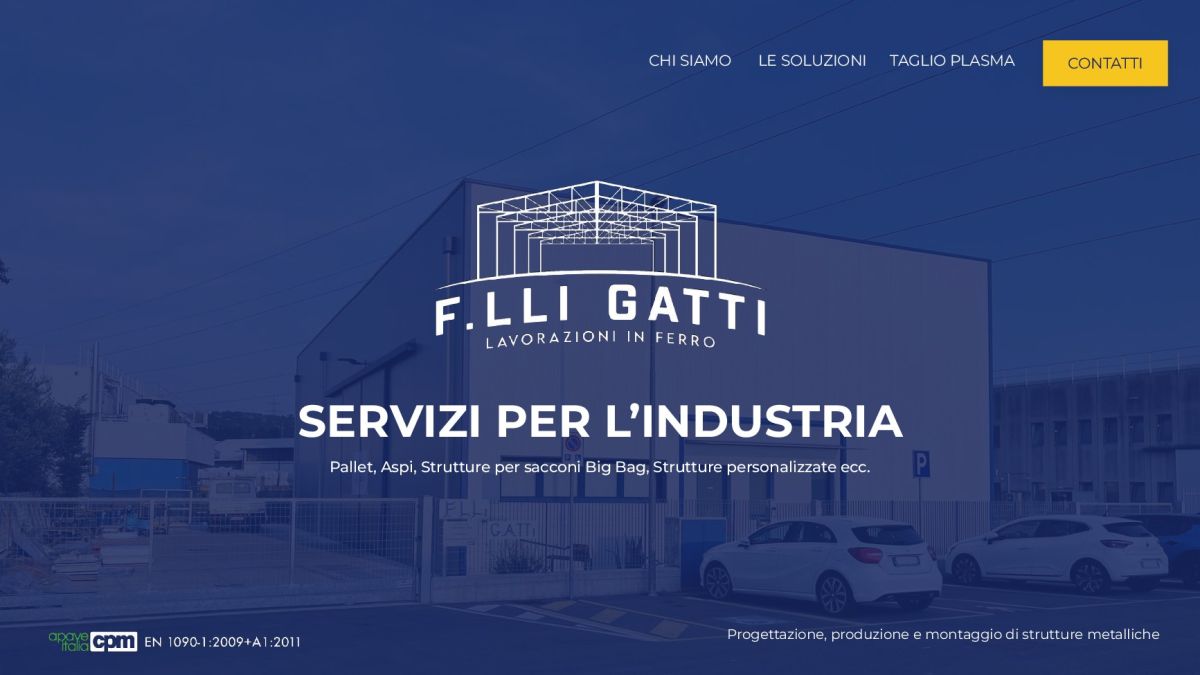 Pagina 1 della presentazione aziendale F.lli Gatti