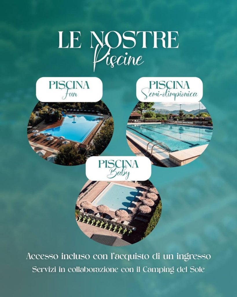 Grafica social del Lido Iseo dedicata alle piscine