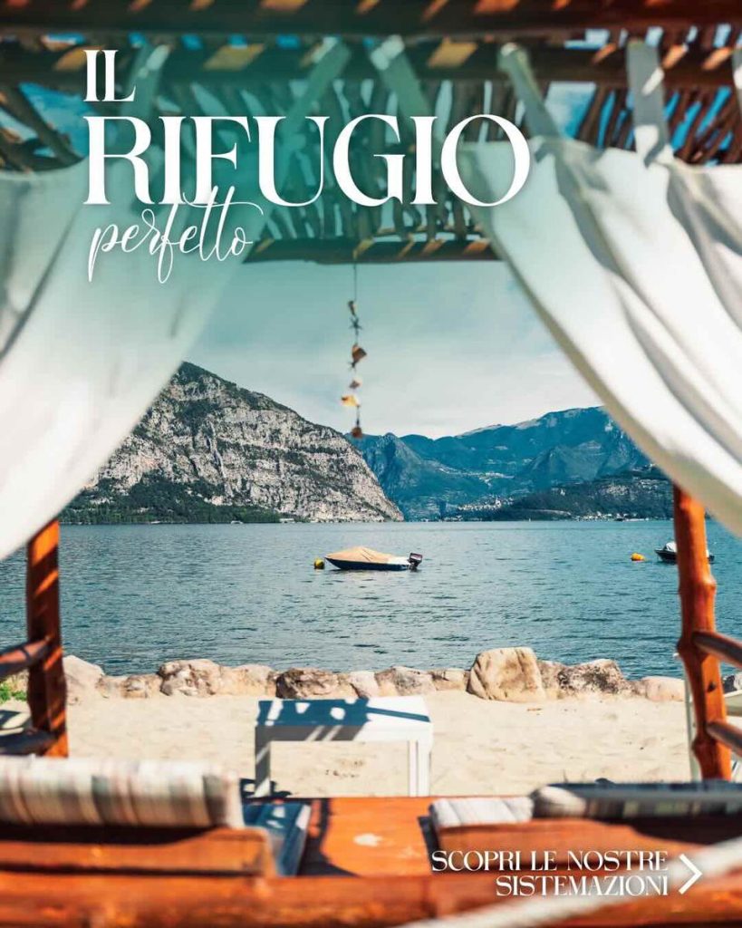 Grafica social del Lido Iseo con il claim il rifugio perfetto