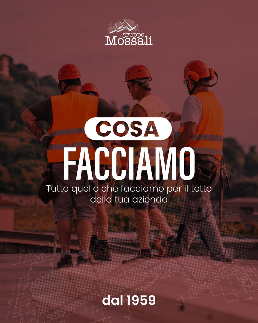 Slide 1 del carosello sui servizi di Gruppo Mossali per le coperture industriali, Gruppo Mossali Pontoglio
