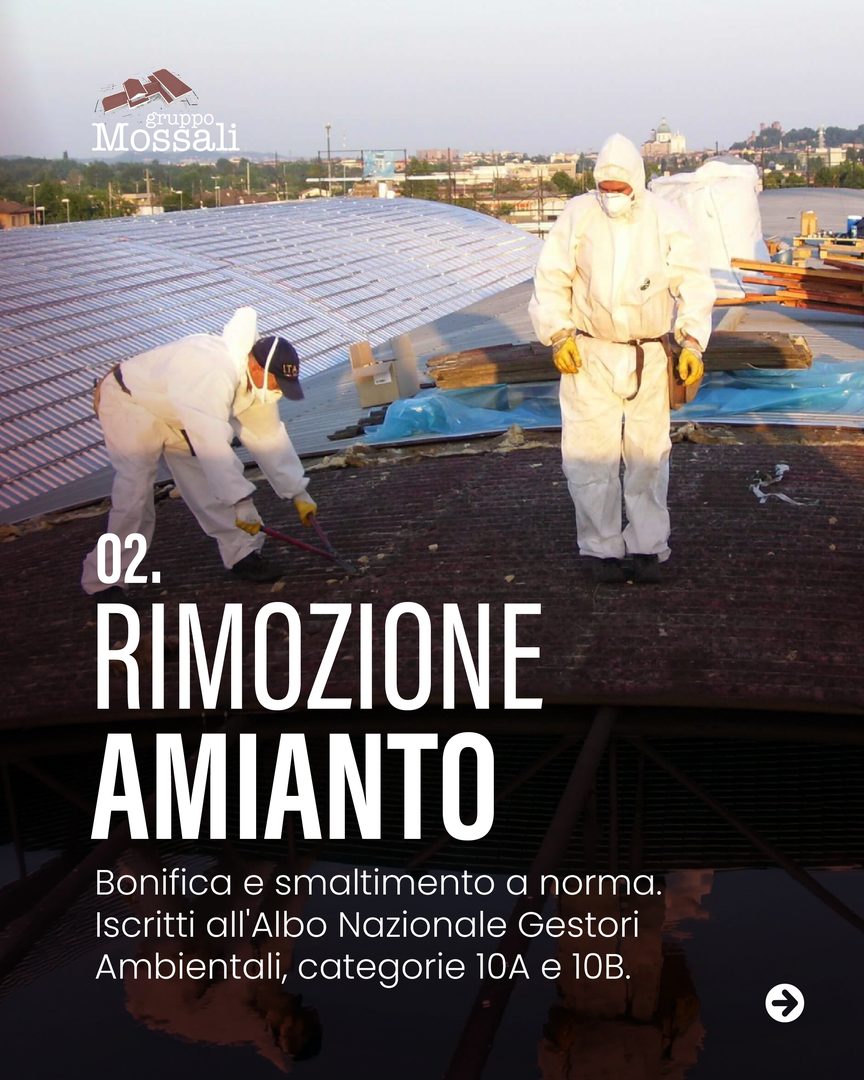 Slide 3 del carosello sui servizi di Gruppo Mossali per le coperture industriali, Gruppo Mossali Pontoglio