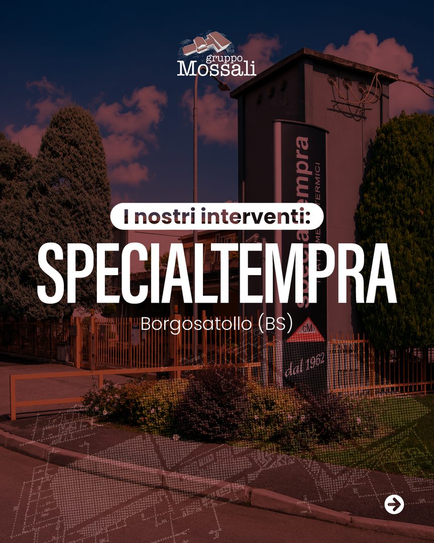 Slide 1 del carosello sull'intervento in Specialtempra a Borgosatollo, Gruppo Mossali Pontoglio