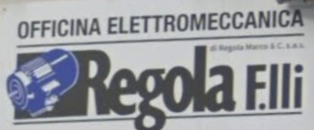 Il vecchio logo Regola F.lli sull’insegna dell’officina di Collebeato