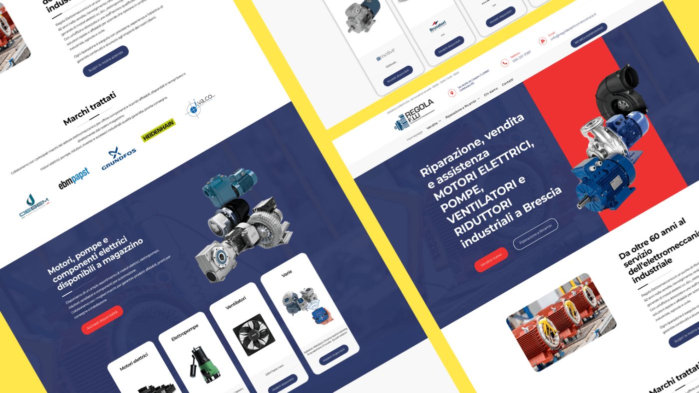Schermate del sito regolaelettromeccanica.it su desktop e smartphone