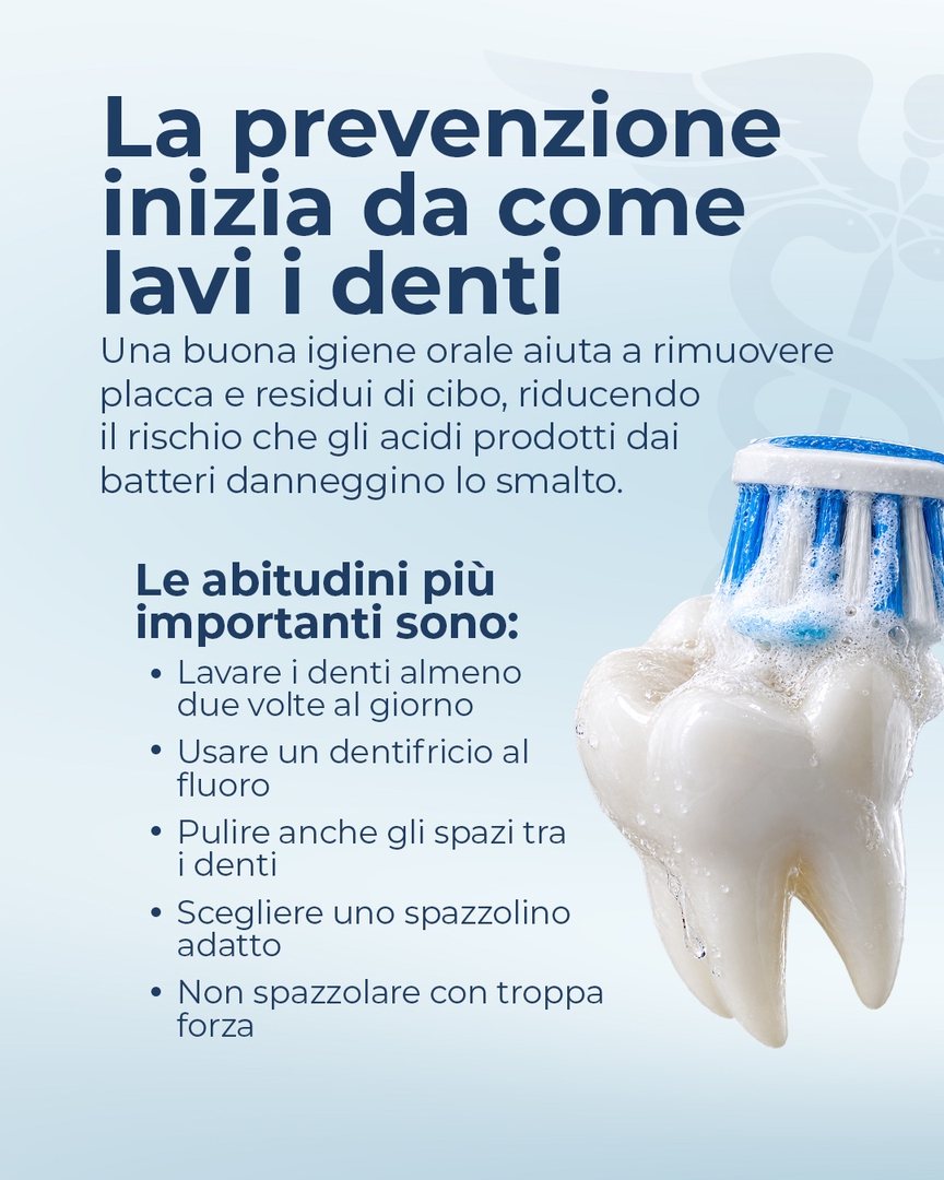 Slide 2 su come ridurre il rischio di carie, Poliambulatorio San Firmo Azzano Mella