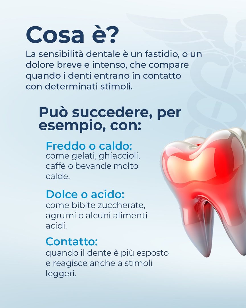 Slide 2 sulla sensibilità dentale, Poliambulatorio San Firmo Azzano Mella