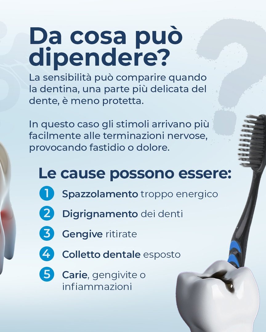 Slide 3 sulla sensibilità dentale, Poliambulatorio San Firmo Azzano Mella