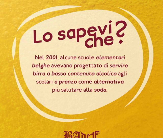 Grafica della rubrica Lo sapevi che preparata per Birrificio Badef