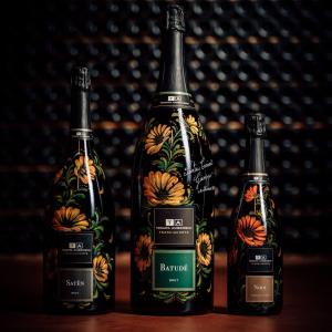 Bottiglie di Franciacorta Tenuta Ambrosini in cantina