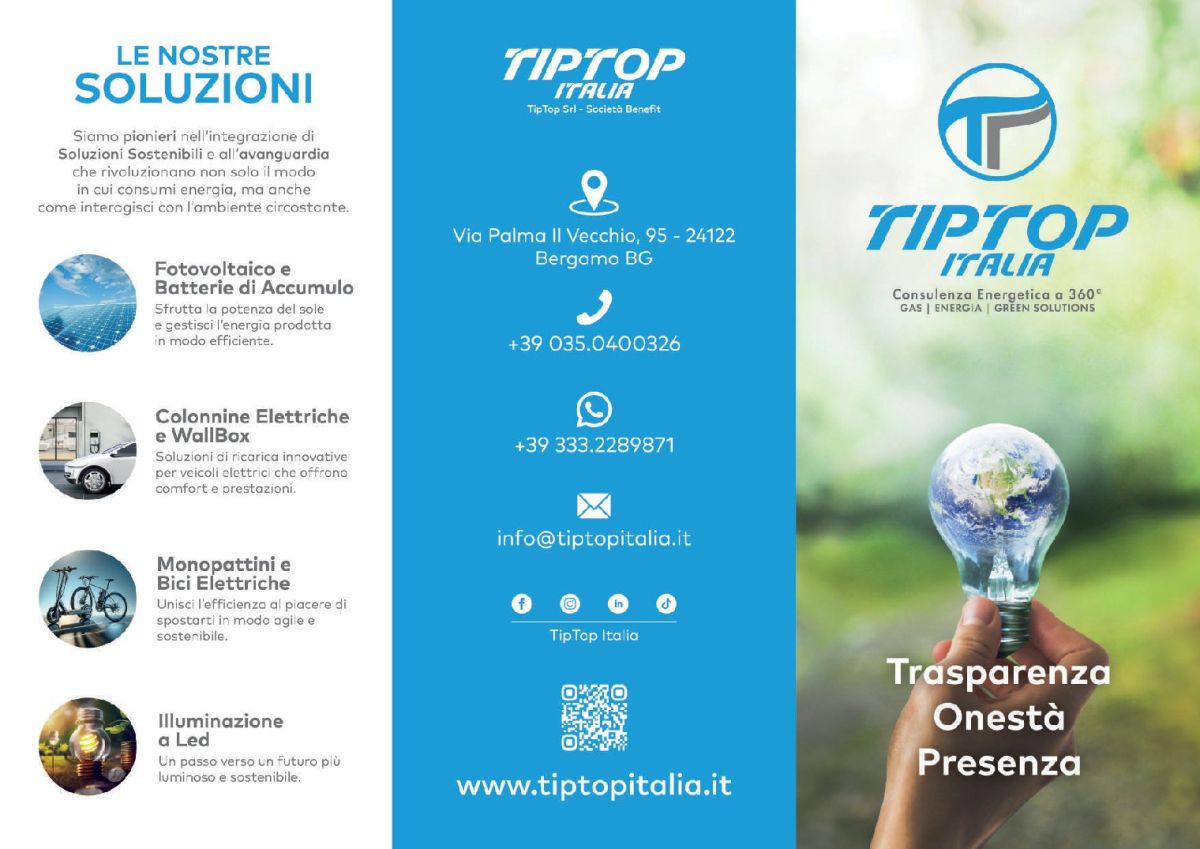 Pagina 1 del pieghevole di TipTop Italia